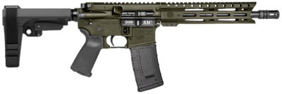 Diamondback DB1916B101 DB15  300 AAC 30+1 10″ OD Green Cerakote Heavy Barrel 9″ M-LOK Handguard 7075-T6 Aluminum SBA3 Brace Magpul MOE Grip