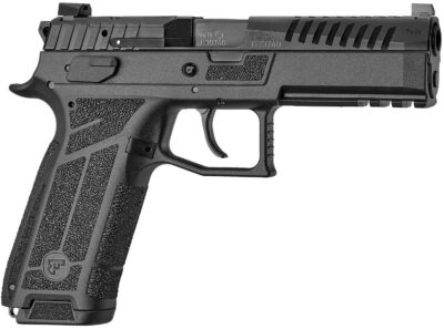 CZ-USA 01670 P-09 F Nocturne Full Size Frame 9mm Luger 10+1 4.53″ Black Steel Barrel, Black Optic Cut/Serrated Steel Slide, Black Polymer Frame w/Picatinny Rail, Textured Grip