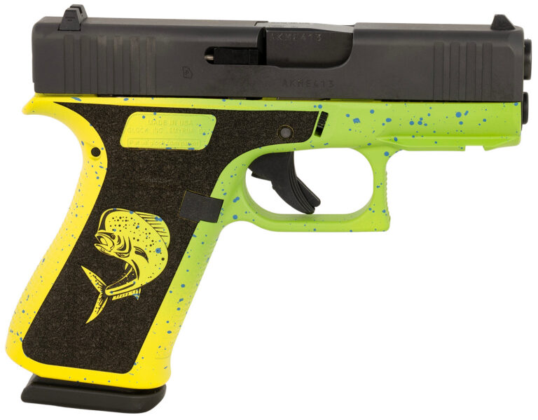 Glock UX4350204MAHIFR G43X Sub-Compact Frame 9mm Luger 10+1 3.41" Black GMB Barrel, Black nDLC Serrated Steel Slide, Mahi Polymer Frame w/Front Rail & Beavertail, Black Textured Grip, Ambidextrous