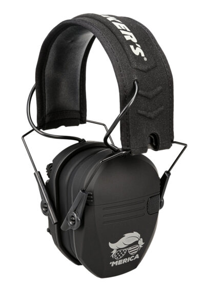 Walker’s GWPRSEMT24MERBLK Razor Merica Muffs 23dB Over the Head Black