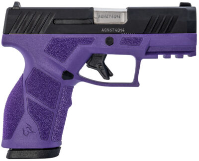 Taurus 1-GX2931DP-10 GX2  9mm Luger 10+1 3.37″ Matte Stainless Steel Barrel, Matte Black Serrated Stainless Steel Slide, Dark Purple Polymer Frame w/Picatinny Rail, Polymer Grip