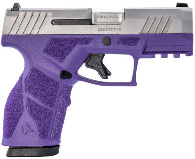 Taurus 1-GX2939DP-10 GX2  9mm Luger 10+1 3.37″ Matte Stainless Steel Barrel, Matte Serrated Stainless Steel Slide, Dark Purple Polymer Frame w/Picatinny Rail, Polymer Grip
