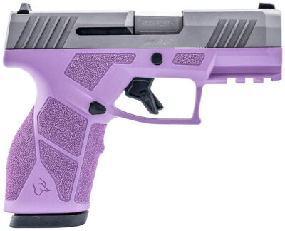Taurus 1-GX2939LP GX2  9mm Luger 13+1 3.37″ Matte Stainless Steel Barrel, Matte Serrated Stainless Steel Slide, Light Purple Polymer Frame w/Picatinny Rail, Polymer Grip
