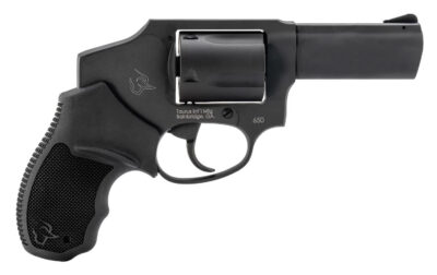 Taurus 2-650131 650  Small 357 Mag/38 Special +P 5 Shot 3″ Matte Black Alloy Steel Barrel, Cylinder & Frame, Black Rubber Grip, Transfer Bar Safety, Concealed Hammer