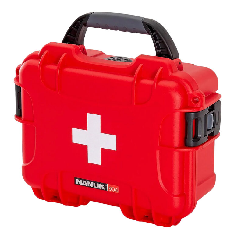 Nanuk 904S000RDPA0FSA01 First Aid Case Waterproof Red NK-7 Resin