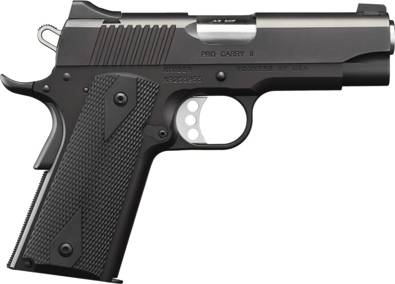 Kimber Pro Carry II .45ACP, 4", Black Pistol, Low Profile Sights, 8rd Magazine, Black Synthetic Grips