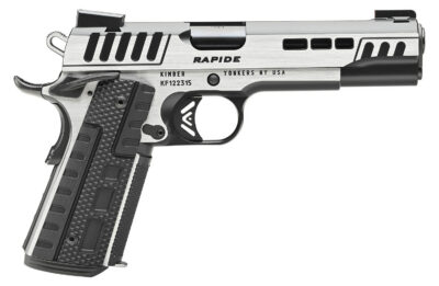 Kimber Mfg.,inc 3000425  Rapide Scorpius 45ACP 8+1 5″ Black KimPro II w/ Brush Polished Flats Stainless Steel Slide G10 Grip