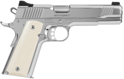 Kimber Mfg.,inc 3200397 High Polished  38 Super 9+1 5″ Front Serrations Stainless Steel Slide High Polished Bonded Smooth Ivory Grip