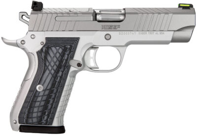 Kimber Mfg.,inc 3100012 KDS9C  9mm 15+1 4.09″ KimPro Silver  Front and Rear Serrations Stainless Steel Slide Gray and Black G10 Crosshatch Grip