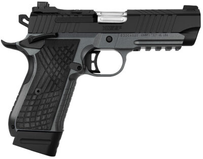 Kimber Mfg.,inc 3100015 KDS9C  9mm 15+1 4.09″ KimPro Gray/Black Front and Rear Serrations Stainless Steel Black Crosshatch cut G-10 Grip