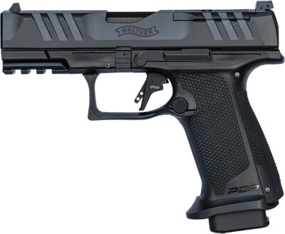 Walther Arms 4796065 PDP F-Series Pro 9mm Luger 10+1 4″ Black Steel Barrel, Black Serrated/Optic Ready Steel Slide, Black Polymer Frame w/Picatinny Rail, Medium Backstrap Grip