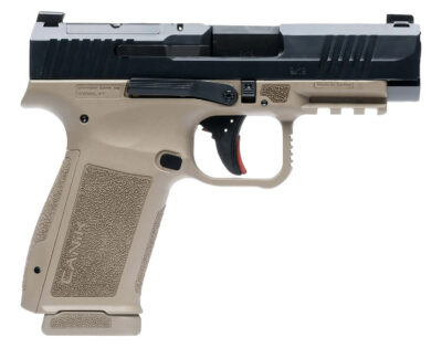 Canik HG7883BDN Mete MC9LS Sub-Compact Frame 9mm Luger 17+1 3.64″ Black Steel Barrel, Black Nitride Serrated Steel Slide, Flat Dark Earth Polymer Frame w/Picatinny Rail, Interchangeable Backstrap Grip