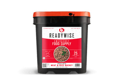 Readywise Meat and Rice Bucket 48 Meat+40 Rice Servings Freeze Dried
