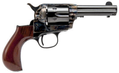 Cimarron CA980DC Lightning Dual Cylinder 9mm Luger 38 Special 6 Shot 3.50″ Blued Steel Barrel, Blued Cylinder, Color Case Hardened Steel Frame, Wood Grip