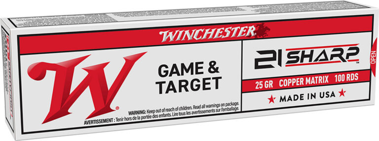 USA WHITE BOX 21 SHARP LEAD FREE RIMFIRE AMMO USA WHITE BOX 21 SHARP 25GR LEAD FREE 100/BOX