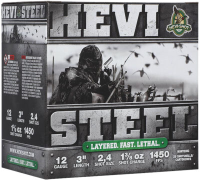 HEVI-STEEL 12GA 3IN 1-3/8OZ #2 & #4 STACK AMMO 25RD