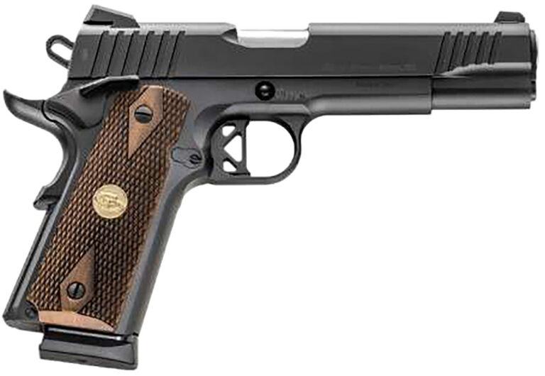 Charles Daly 440211 Superior 45 ACP 10+1 5" Stainless Steel Barrel, Black Serrated Steel Slide, Black Steel Frame w/Beavertail, Walnut Diamond Checkered Grip