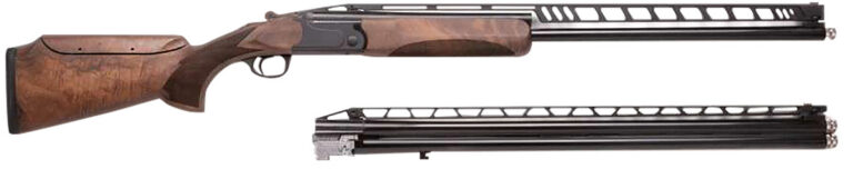 Charles Daly 930410 202 Unsingle Combo 12 Gauge Break Open 2.75" 2rd 32" Black Over/Under Vent Rib Barrel, Black Steel Receiver, Adj Cheek Riser Walnut Wood Stock