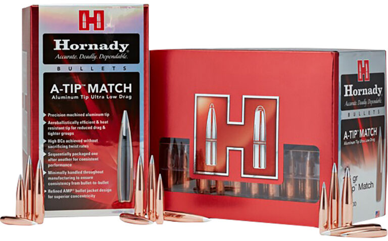 A-TIP MATCH 22 CALIBER (0.224'') BULLETS A-TIP MATCH 22 CALIBER (0.224'') 76GR ALUMINUM TIP-BT 100/BOX