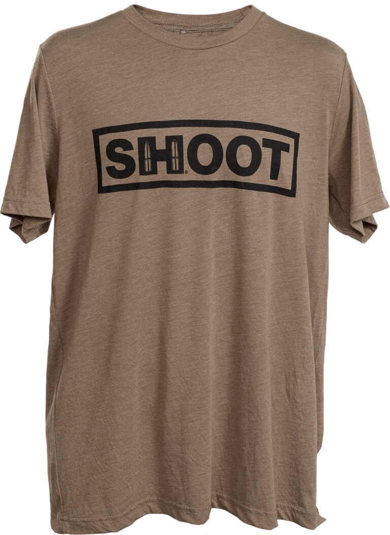 Hornady 99606XXL Shoot T-Shirt Brown Tri-Blend Short Sleeve 2XL