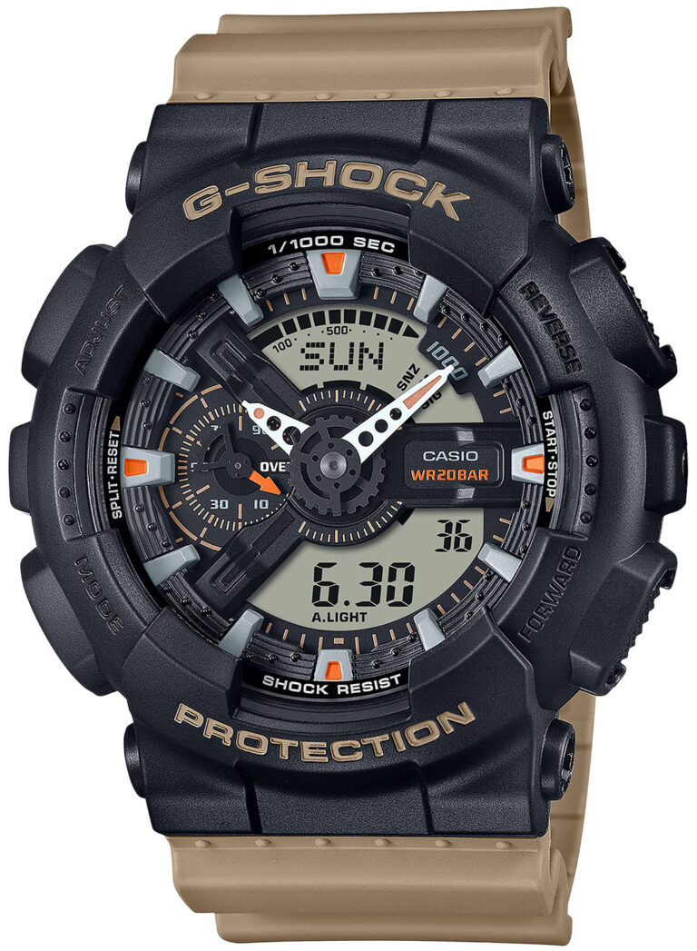 GSHOCK GA110TU1A5CR ANLG-DIGTL WRLD TIME TAN