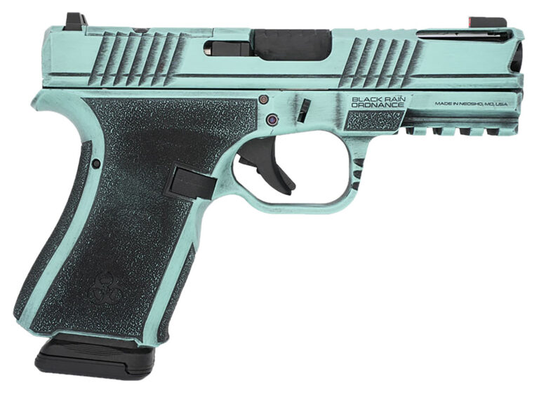 Black Rain Frontline+ 9mm 4" Robins Egg Blue Battleworn