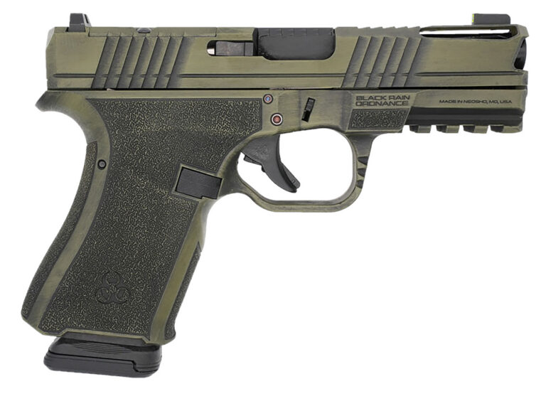 BLACK RAIN ORDNANCE 4'' 9MM FRONTLINE+ HANDGUN-BAZOOKA GREEN BATTLEWORN