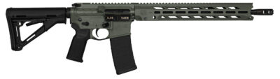 DIAMONDBACK DB15 5.56 16IN DIAMONDBACK W/ 15IN M-LOK ANTI ROTATION V4 S RAIL WITH FULL PIC AND FRONT QD AMBI CONTROLS JUNGLE GREEN 1 30RD PMAG DB1784K791