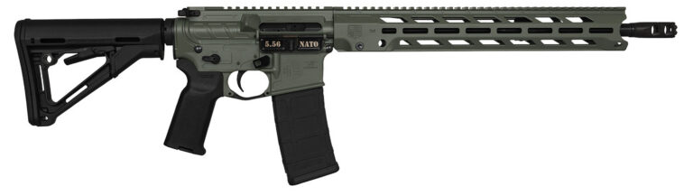 DIAMONDBACK DB15 5.56 16IN DIAMONDBACK W/ 15IN M-LOK ANTI ROTATION V4 S RAIL WITH FULL PIC AND FRONT QD AMBI CONTROLS JUNGLE GREEN 1 30RD PMAG DB1784K791
