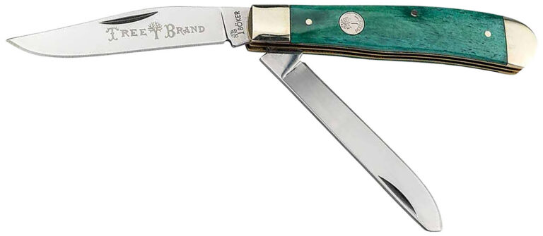 Boker 110829 Trapper 2.0 Clip Point/Spey Plain D2 Steel Blade Smooth Green Bone Handle