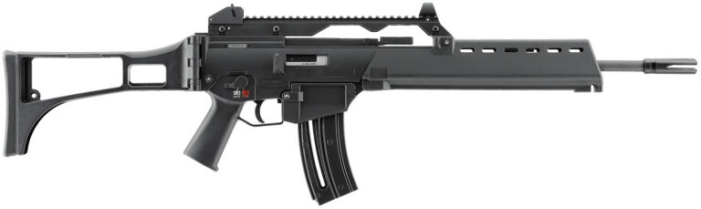 HK 81000994 G36 22 LR 20+1 18.13" Black Barrel w/Flash Suppressor, Black Receiver w/Picatinny Rail, Black Folding Synthetic Stock, Black Polymer Grip