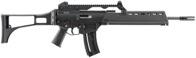 HK 81000995 G36  22 LR 10+1 18.13″ Black Barrel w/Flash Suppressor, Black Receiver w/Picatinny Rail, Black Folding Synthetic Stock, Black Polymer Grip