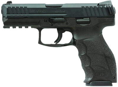 HK 81001161 VP40  40 S&W 10+1 4.09″ Black Steel Barrel, Black Cerakote Serrated Steel Slide, Black Polymer Frame w/Picatinny Rail, Black Interchangeable Backstrap Grip