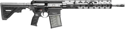 HK 81000830 MR762 A4 7.62x51mm 10+1 16.50″ Black Threaded Barrel, Black Picatinny Rail, M-LOK Handguard, 6 Position Black Synthetic Stock, Black Finger Grooved Grip, Ambidextrous
