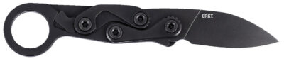 CRKT 4050K Provoke EDC EDC 2.47″ Folding Black Oxide Plain Satin D2 Steel Blade, Black Aluminum Handle