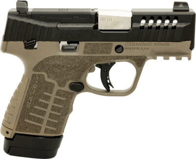 Savage Arms 67056 Stance XR 9mm 13+1 3.20″ Natural Black Nitride Ported Stainless Steel Slide FDE Glass Filled Nylon Grip Ambidextrous
