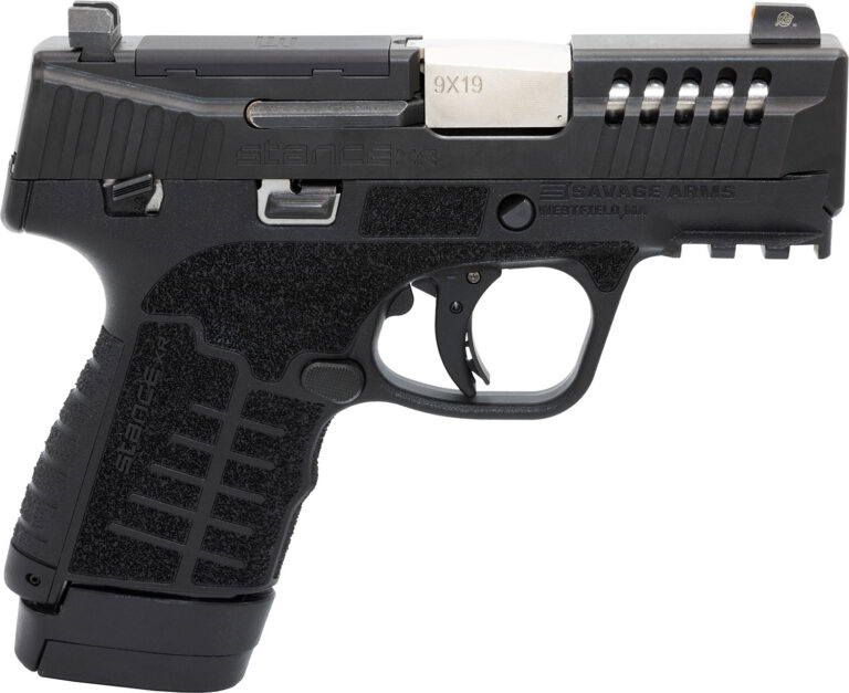 Savage Arms 67063 Stance XR 9mm 13+1 3.20" Natural Black Nitride Ported Stainless Steel Slide Black Glass Filled Nylon Grip Ambidextrous