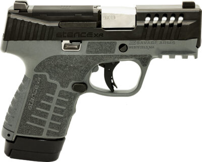 Savage Arms 67066 Stance XR Micro Frame 9mm Luger 13+1 3.20″ Stainless Steel Barrel, Black Nitride Ported Steel Slide, Gray Stainless Steel Frame w/Picatinny Rail, Gray GFN Grip, Ambidextrous