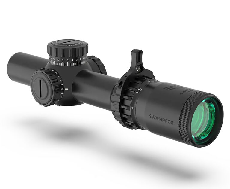 TOMAHAWK II LPVO 1-4X24MM SFP ILLUMINATED RIFLE SCOPE TOMAHAWK II LPVO 1-4X24MM SFP ILLUMINATED GREEN BFO BLACK