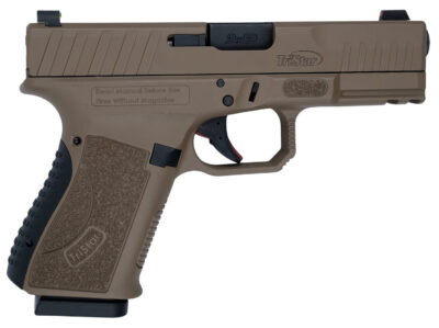 TriStar 85772 Apoc  9mm Luger 15+1 4.02″ Black Steel Barrel, Flat Dark Earth Cerakote Serrated Steel Slide & Polymer Frame w/Accessory Rail, Textured Grip