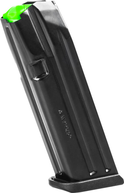 9MM LUGER MAGAZINE FOR GLOCK® 17 9MM LUGER 18RD MAGAZINE FOR GLOCK-17 BLACK W/GREEN FOLLOWER