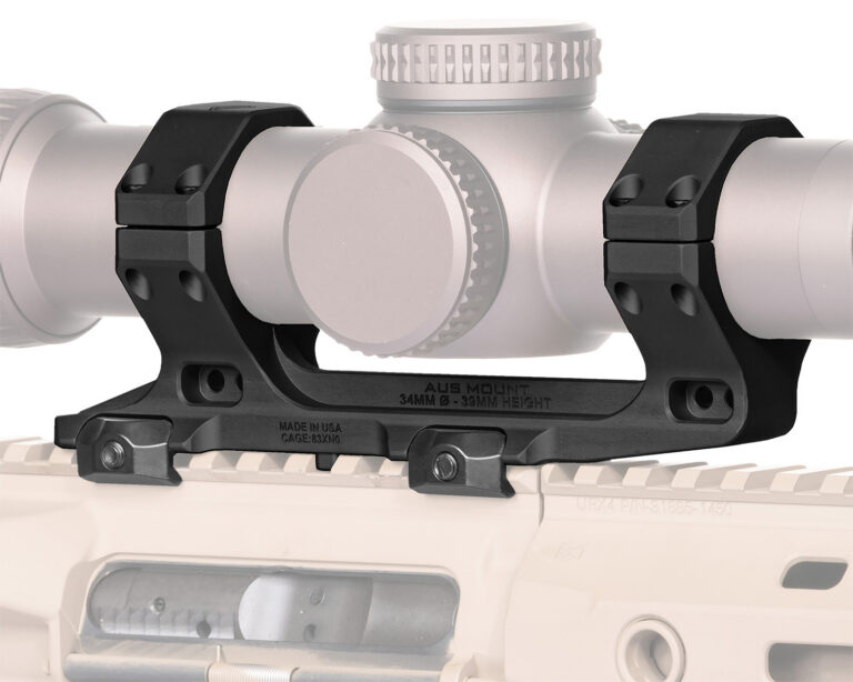 Reptilia LLC 100153 AUS Optic Mount Black 7075-T6 Aluminum 34mm Tube Mil-Spec 1913 Picatinny Rail Mount