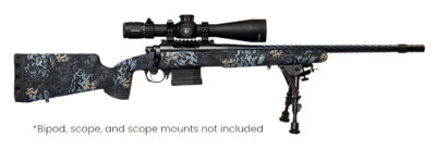Horizon Firearms RF017S472214T19 Vandal Prime 25 Creedmoor 22″ Black Spiral Fluted Threaded Barrel, Drilled & Tapped Receiver, Textured Iota EKO Carbon Fiber Stock