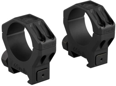 ALPHA6 SCOPE RING SET 30MM HIGH PROFILE 1.12 IN AL MATTE BLK