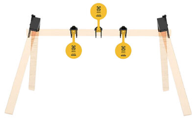 Caldwell 1215375 AR500 Plate Rack Kit 8″ Yellow Steel Hanging 3 Plates