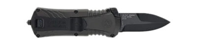 M&P Accessories 1219171 M&P  Compact 1.90″ OTF Plain Black Oxide Stainless Steel Blade, Gray/Black Aluminum Handle