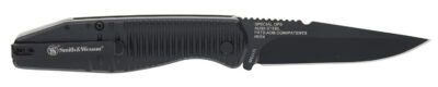 Smith & Wesson Knives 1215357 Special Ops  Full Size 3.40″ Folding Drop Point Plain AUS-8A SS Blade Aluminum Handle