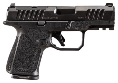 Rost Martin RM1SBLKOSP RM1C  Sub-Compact Frame 9mm Luger 15+1 3.60″ Black Match Grade Barrel, Black Tenifer Optic Ready/Serrated Steel Slide, Black Polymer Frame w/Picatinny Rail, Textured Grip