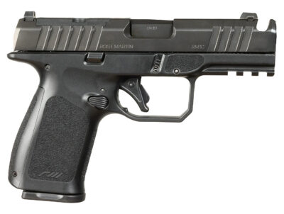 Rost Martin RM1CBLKOSP(COMP) RM1C  9mm Luger 17+1 4″ Black Compensated Match Grade Barrel, Black Tenifer Optic Ready/Serrated Steel Slide, Black Polymer Frame w/Picatinny Rail, Textured Grip