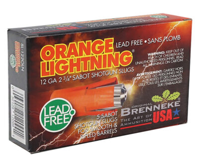 Brenneke SL122OLN Orange Lightning  12Gauge 2.75″ 2/3oz Slug Shot 5 Per Box/50 Case